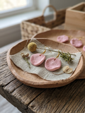 Wildflower Rosette - Handmade Blush Polymer Clay Botanical Earrings